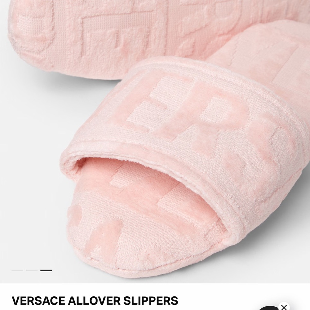 Versace Soft Pink Slippers - Picture 7 of 9